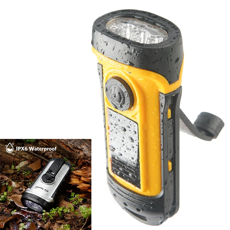 

Taschenlampe Portable Emergency Radio Led Hand Crank Solar Powered Flashlight LED Mini Outdoor Flashlights