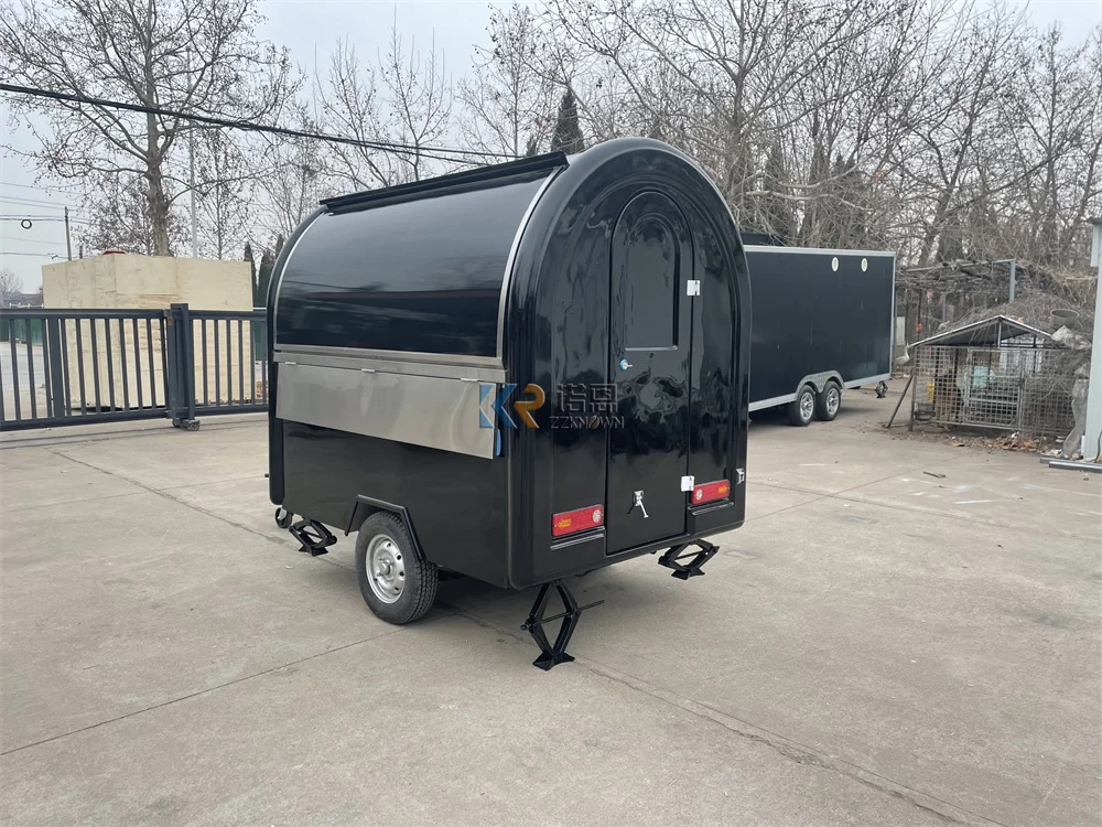 รถพ่วงอาหารกาแฟที่กําหนดเองอุปกรณ์จัดเลี้ยงอย่างเต็มที่รถเข็นขนมขบเคี้ยวไอศกรีม Kiosk ห้องครัวมือถือสัมปทานรถบรรทุกอาหารจานด่วน