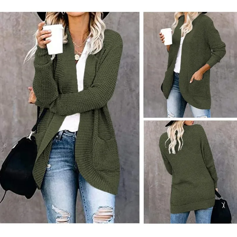Autumn Long Coat Women Jumper Pull Femme Loose Knitted Ladies Outerwear Ropa Mujer Fashion Cardigan Jacket Sweater Woman Clothes