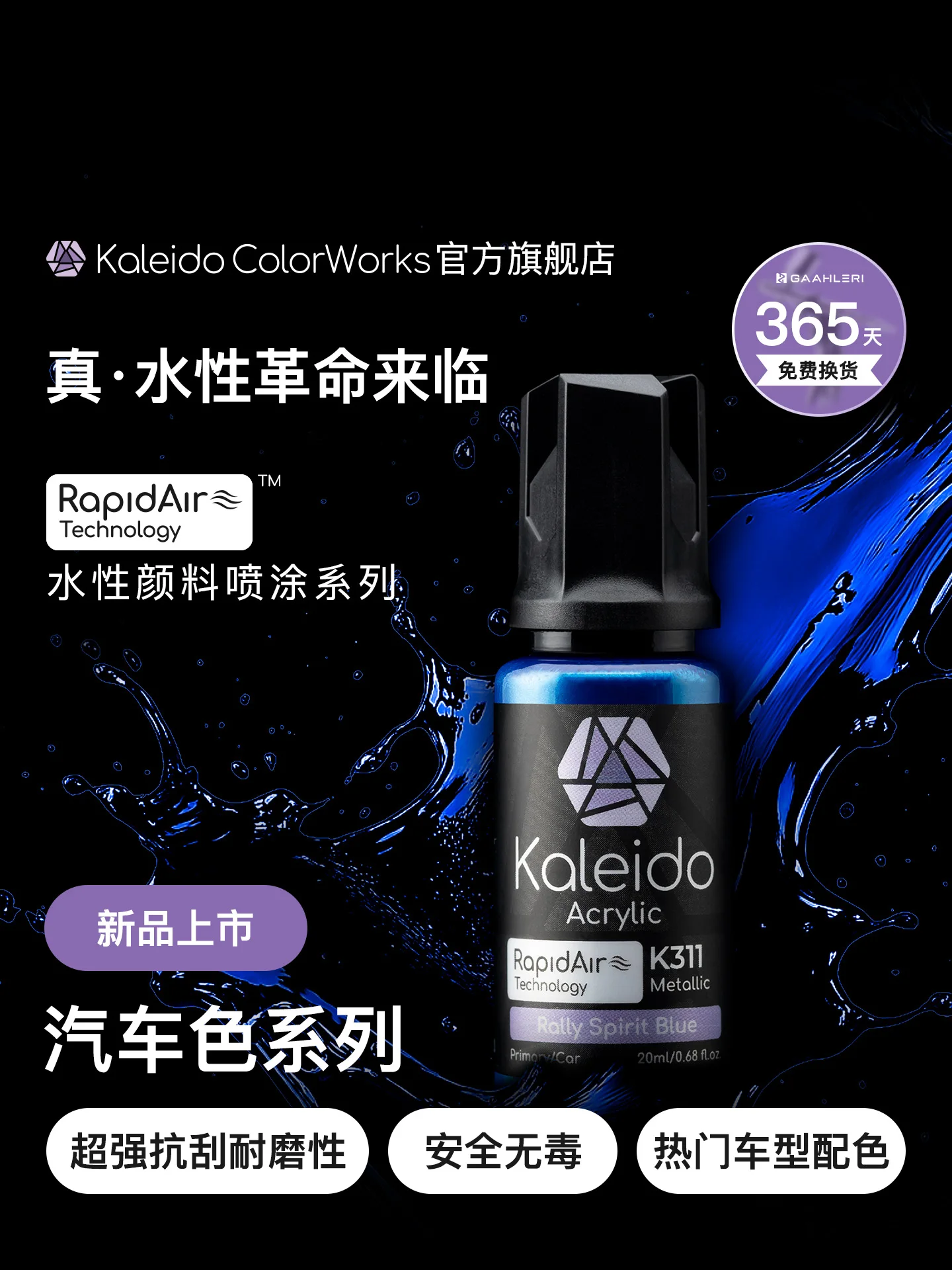 Car Model Paint Waterborne Spray Pre Mixed Paint High Gloss K201-K316 20ml HOBBY DIY