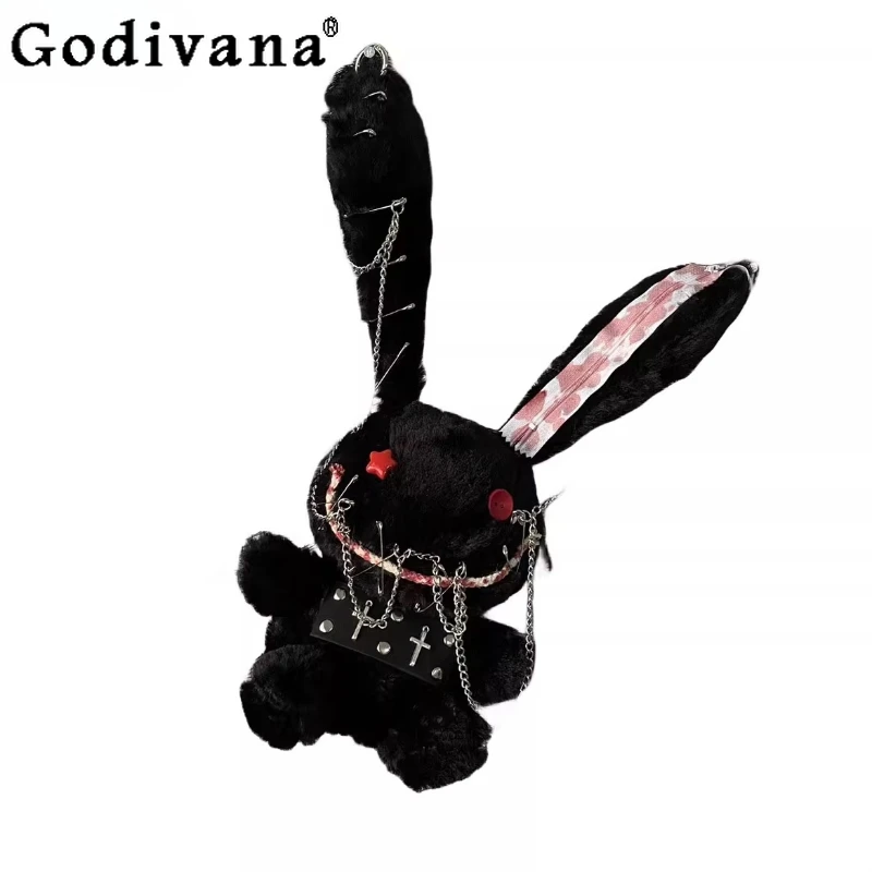

Y2K Subculture Japanese Original Gothic Style Lolita Crossbody Bag Plush Rabbit Cartoon Cute Sweet Cool Girl Versatile Backpack