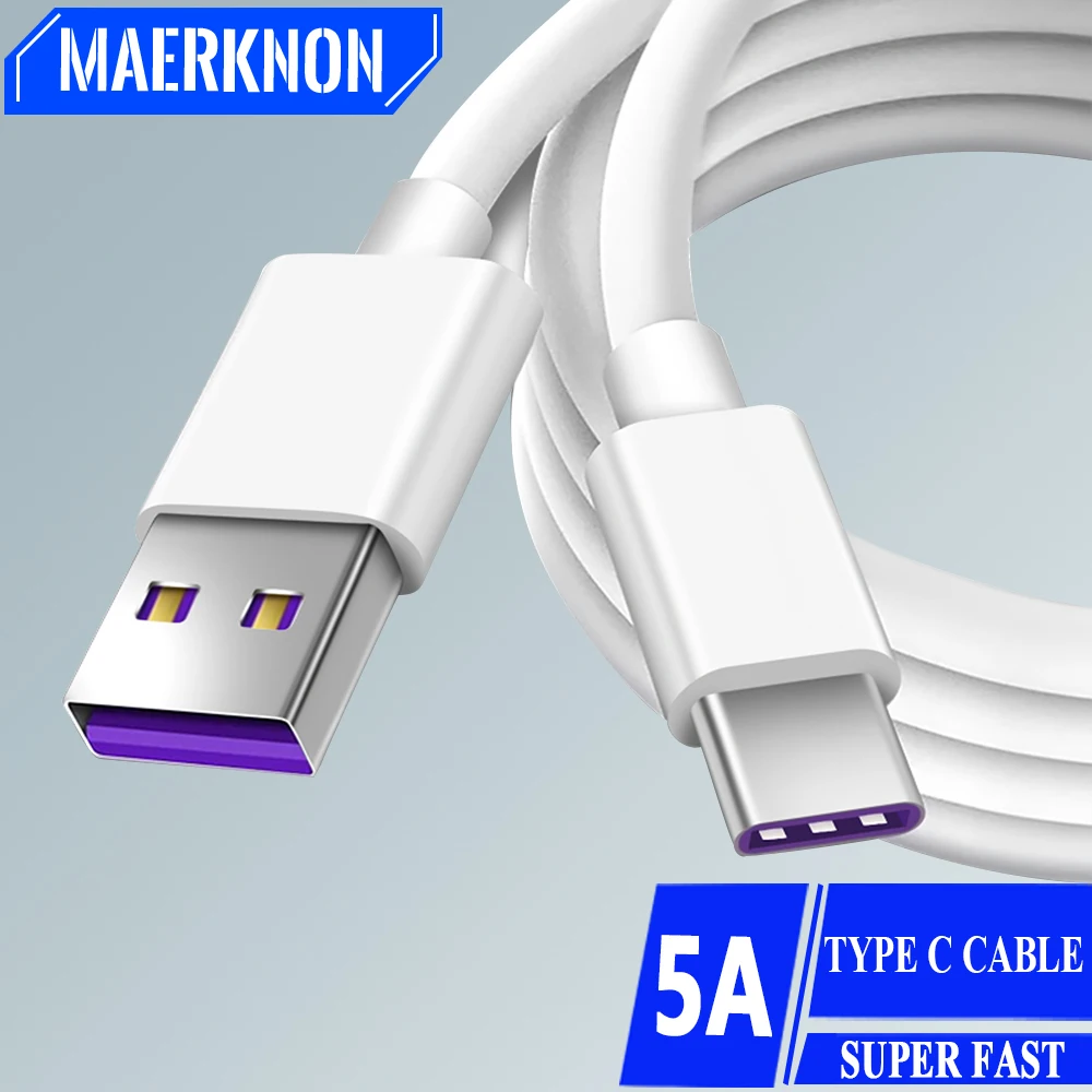 5A Type C Cable Super Fast Charging Data Cord Mobile Cell Phone USB PD Quick Charge Wire Line for Xiaomi 14 Pro Huawei Mate 60