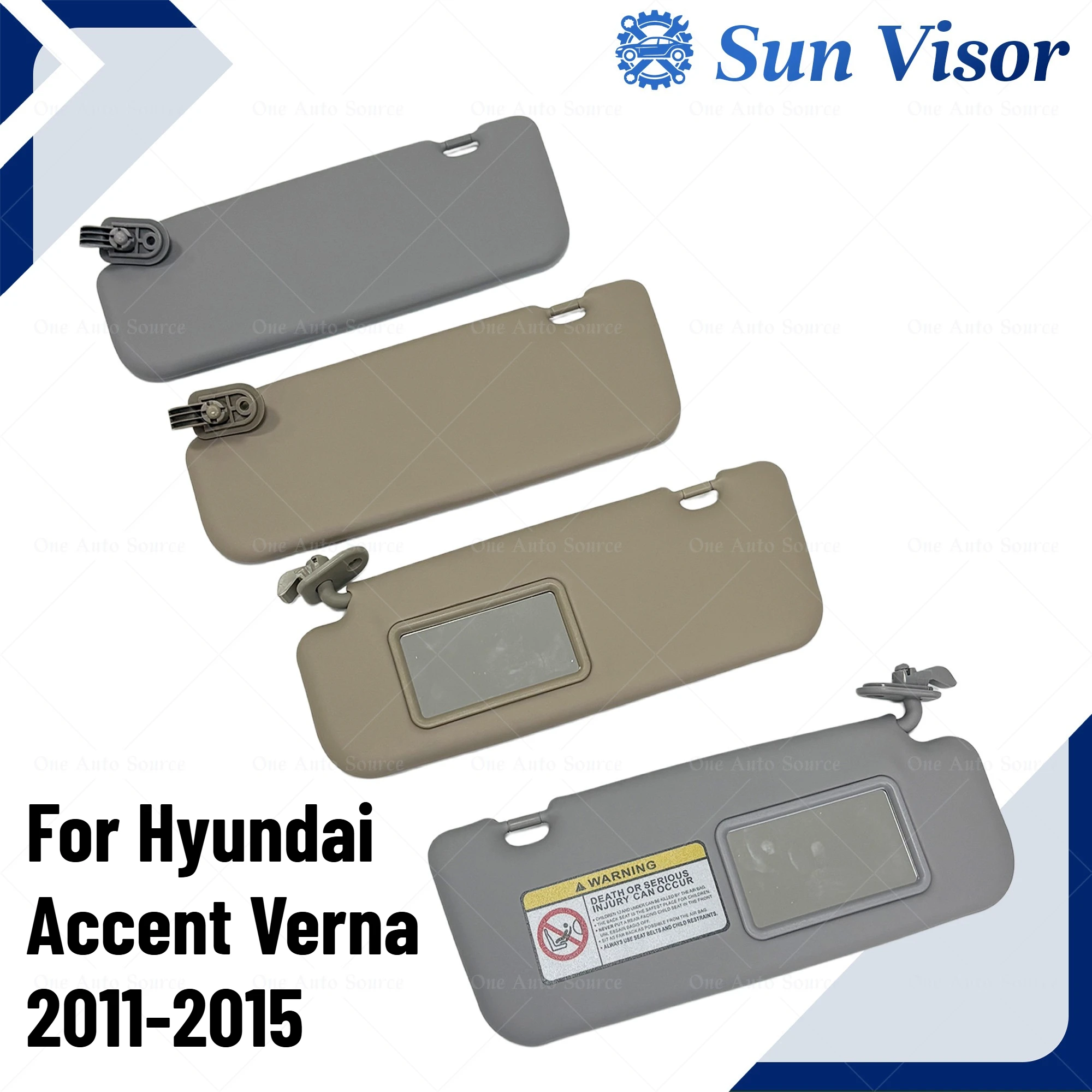 

For Hyundai Accent Verna 2011 2012 2013 2014 2015 Front Sun Visor Panel Driver And Passenger Side Sunvisor Sunshade Board Repair