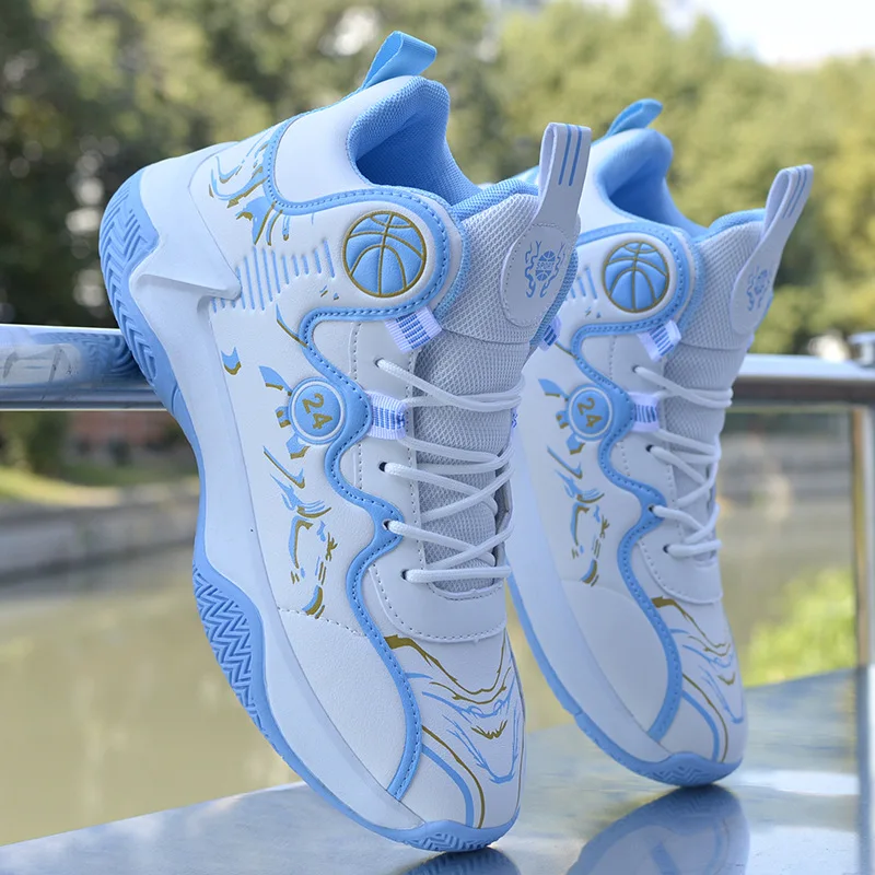 Sapatos confortáveis de basquete de alto nível para homens, tênis esportivos pretos, calçados esportivos masculinos, nova marca