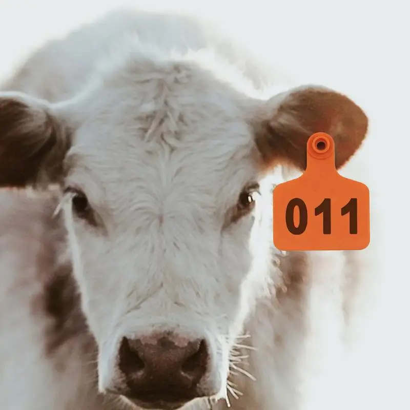

Cow Tags Livestock Ear Tags Numbered Bold Font Soft Mark Label 1-100 Animal Tracking Tool For Goat Sheep Poultry Livestock