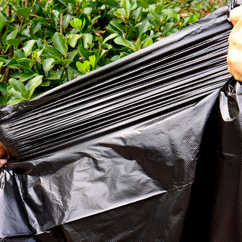 10/20PCS Black Oversized Garbage Bag Thickened Outdoor Garbage Bag Suitable for Collecting Fallen Leaves in Factories Hospitals