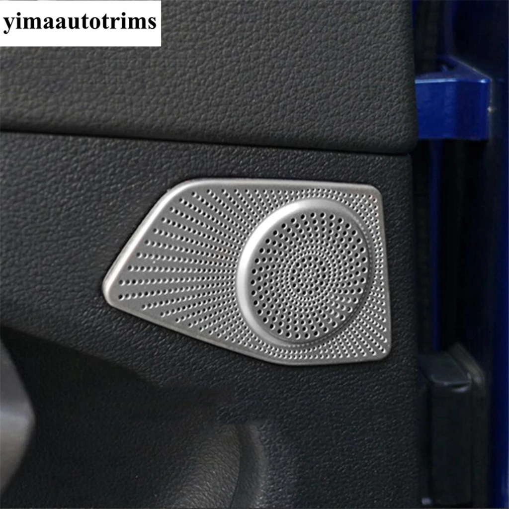 Rear Door Handle Speaker Audio Horn Sound Frame Decoraion Cover Trim For Audi Q3 F3 2019 - 2024 Stainless Accessories Interior