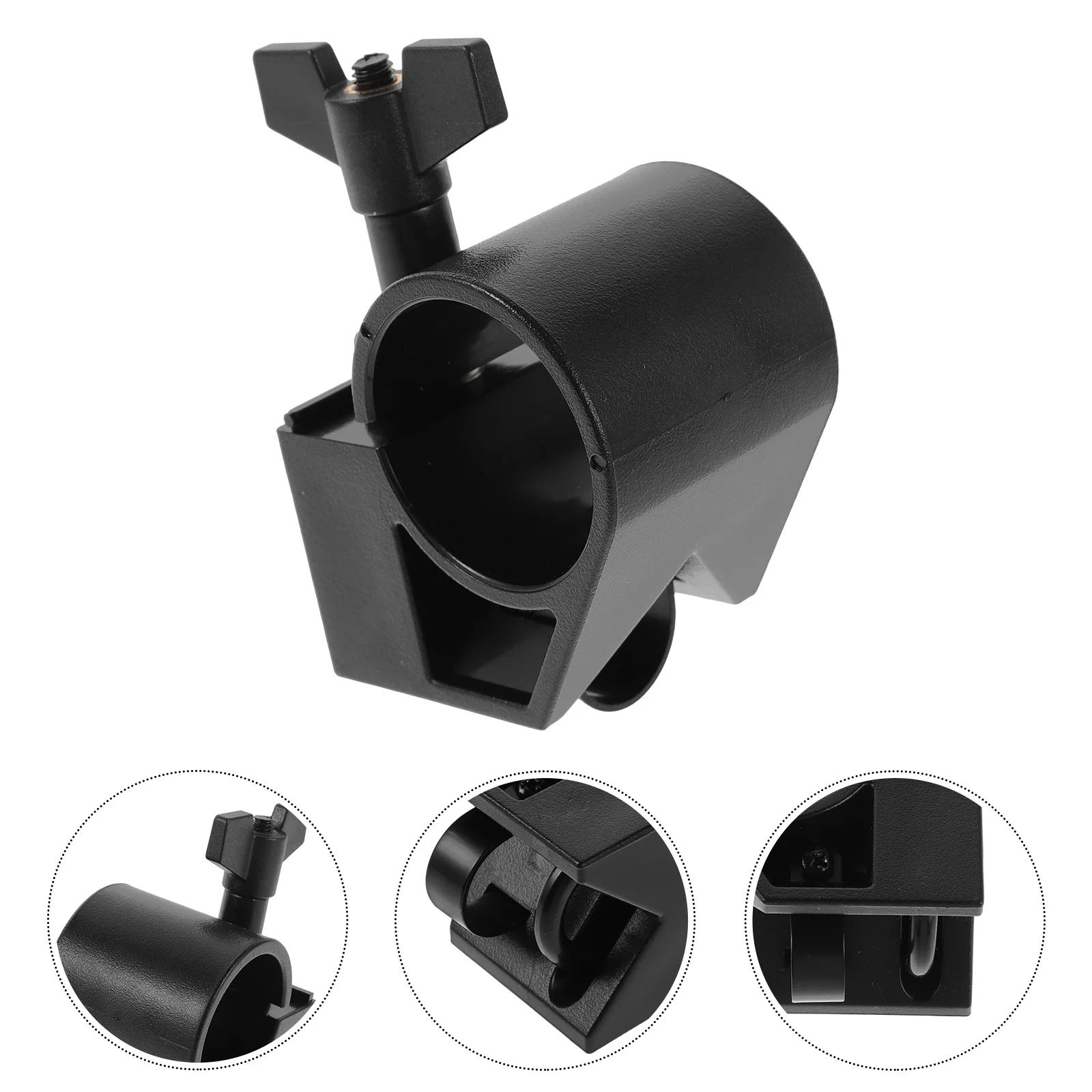 مشبك رف الطبل الإلكتروني، مشبك أنبوبي مدمج للتركيب الآمن على مجموعات الطبول المختلفة، حامل أجزاء الأدوات المتين #1