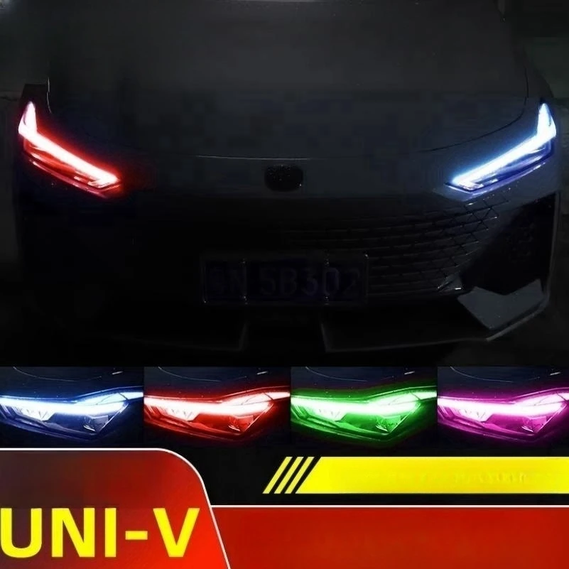 لون تغيير فيلم كشافات غطاء ل CHANGAN UNI-V UNIV ، المصابيح الأمامية الحاجب الجفون تقليم ، الملحقات الخارجية ، 2022 ، 2023