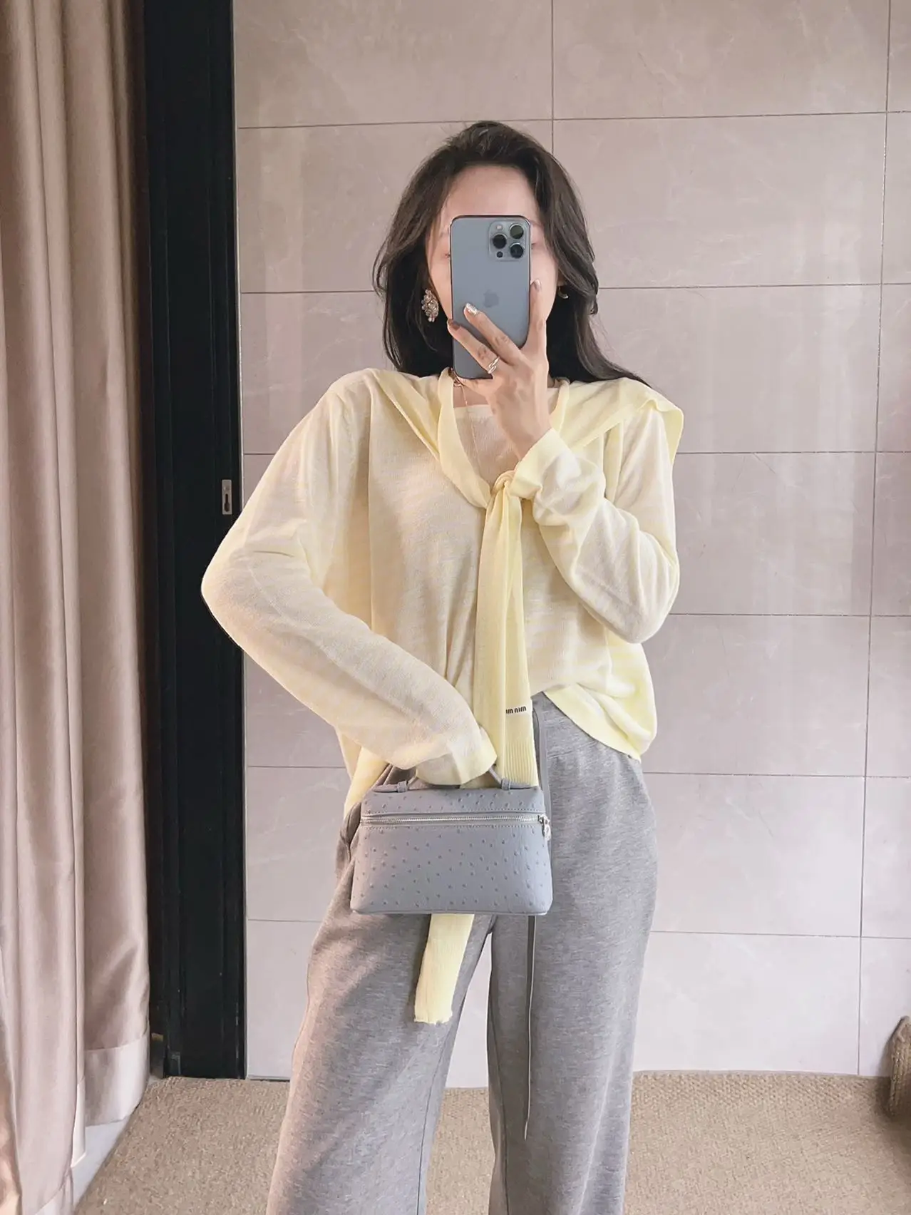 

Романтичный мягкий свободный вязаный свитер с круглым вырезом и полосками из льна с накидкой от Little Princess Babba Home в стиле Gentlewoman, весна...