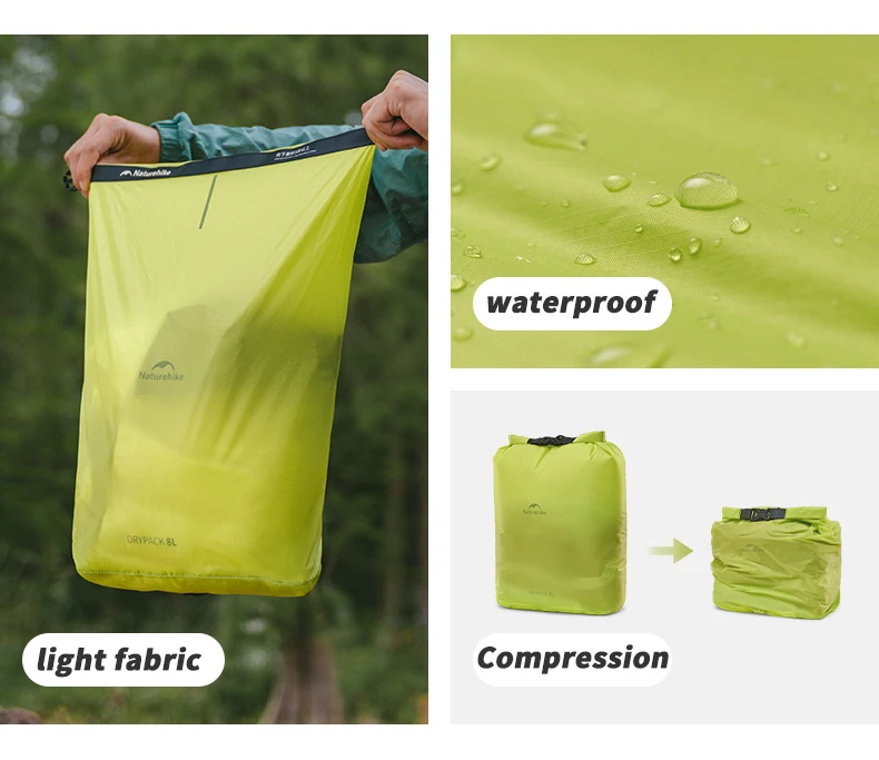Naturehike 2L/4L/8L Kompressionstasche Schwimmen Wasserdichter Trockensack Beware kleiner leichter Trockensack zum Kajakfahren Angeln Rafting – Detail 2