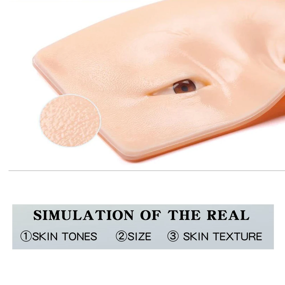 메이크업 연습 보드 눈썹 타투 연습 피부 눈 얼굴 트레이닝 실리콘 연습 패드 메이크업 뷰티 아카데미 화장품용