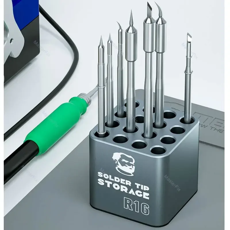 

Механик R16 Многофункциональный ящик для хранения жал для паяльника для C210 C245 C115 T12 Органайзер с нагревательным сердечником Держатель сварочной головки