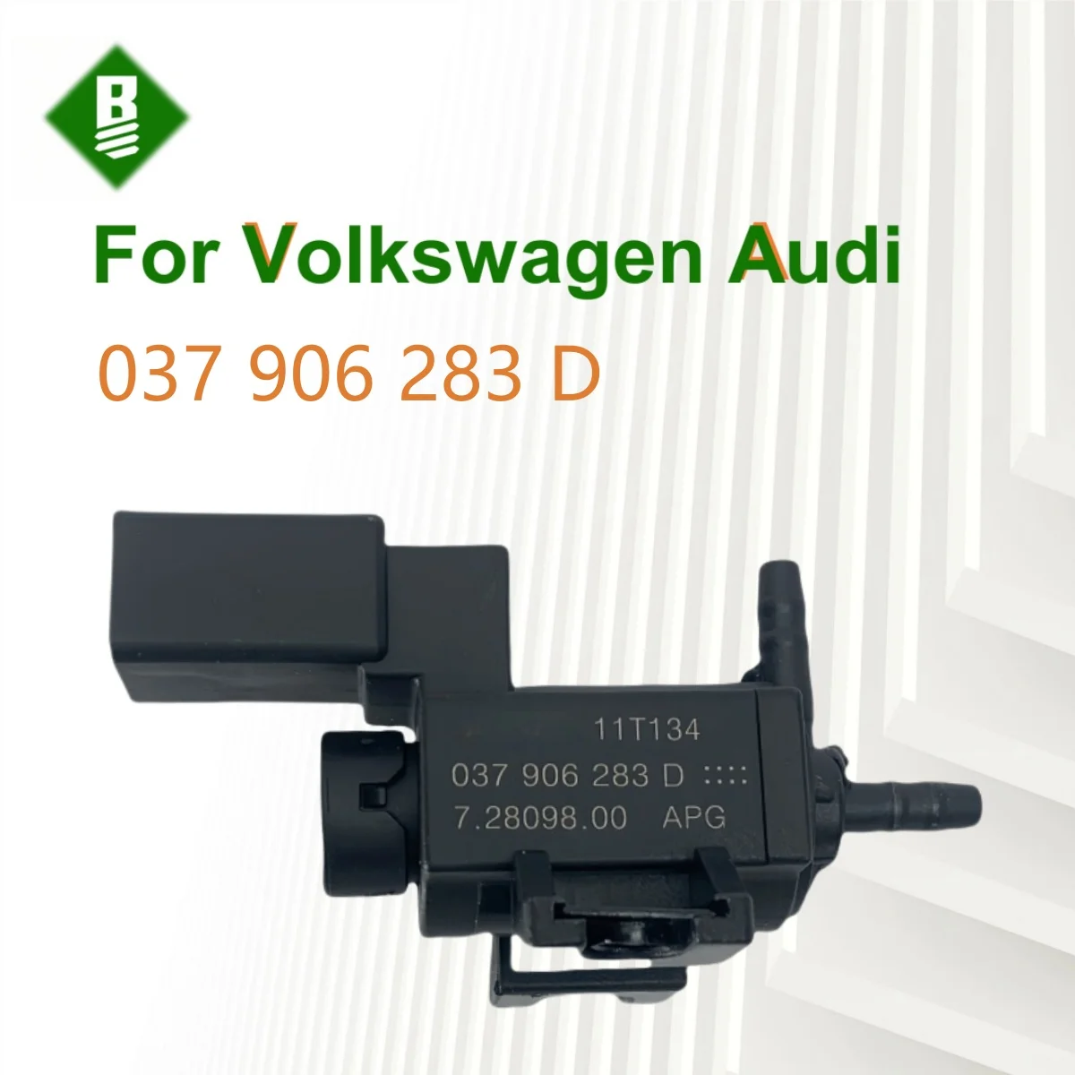 037906283D Intake Manifold EGR Vacuum Solenoid Valve Suitable for Audi A3 A8 Q5 Q7 R8 RS4 RS5 for Volkswagen Multivan Turui