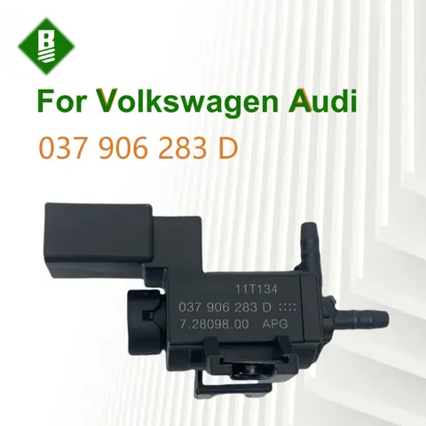 037906283D 흡기 매니폴드 EGR 진공 솔레노이드 밸브, 아우디 A3 A8 Q5 Q7 R8 RS4 RS5 및 폭스바겐 멀티밴 투리에에 적합