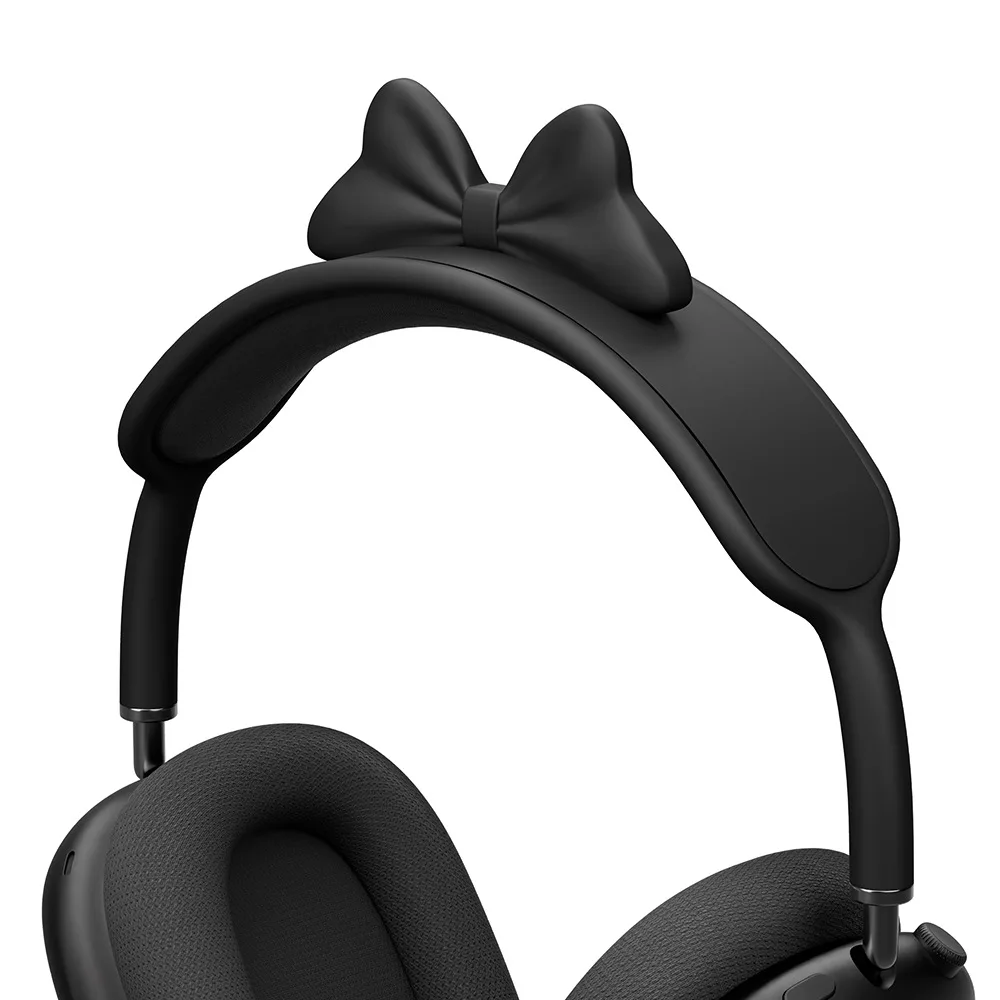 

Soft Silicone Comfort Cute Bow Ears Cover Headband Protectors For Apple AirPods Max Headphone Cushion Top Pad Protector Sleeve