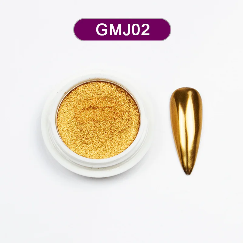 

Solid Metallic Mirror Effect Holographic Nail Powder Magic Nail Chrome Powder For Nails Art Decoration With 1Pc Sponge Tool