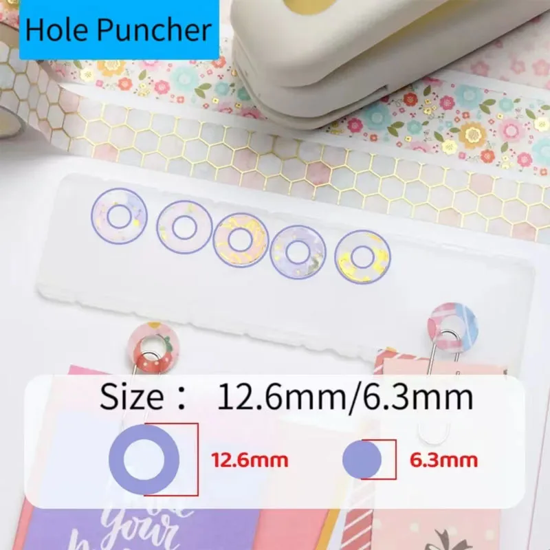 Donut Punch Hole Protector Hole Punching Loose-leaf Paper Repair Subsidy Protection Sticker Punching Machine Patch Decoration