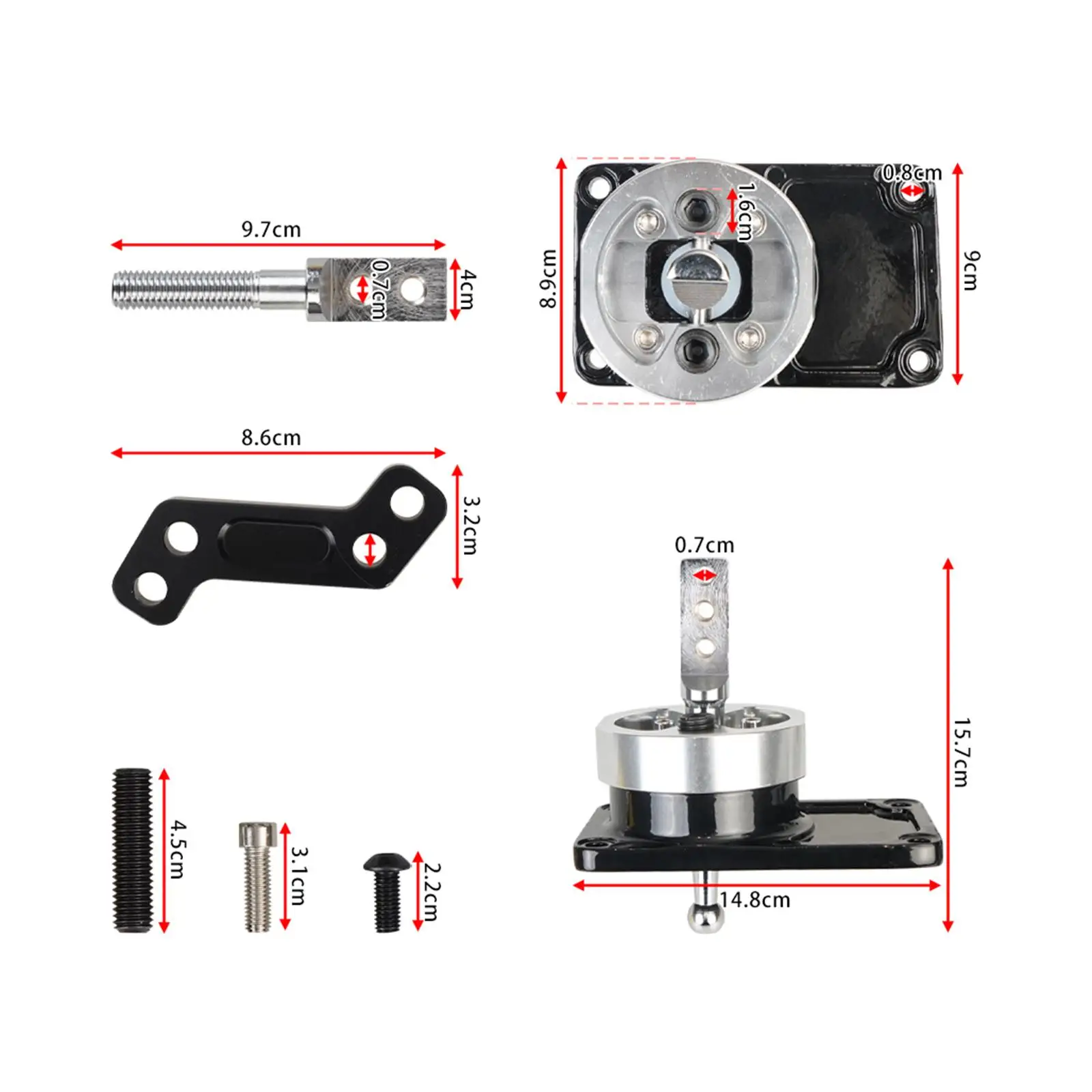 Short Throw Shifter Aluminum Alloy Quick Shift Kit 5 Speed Manual Gear Lever Set for Performance Driving