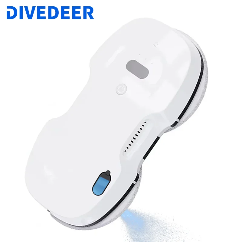 DIVEDEER High Suction Smart Window Cleaning Robot Electric Water Spray Window Cleaner Robot Anti-falling Vacuum Cleaner