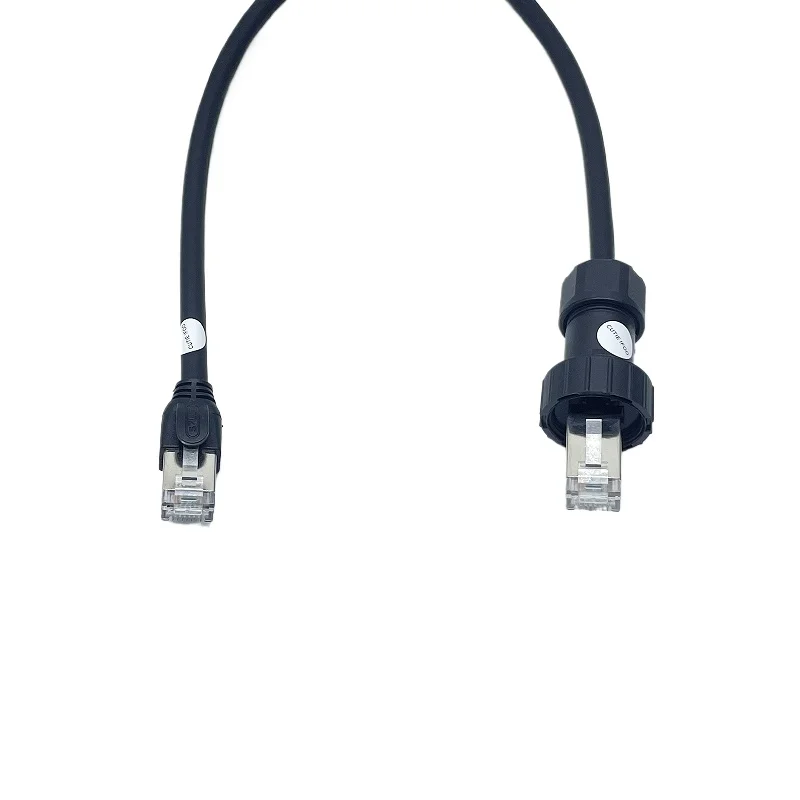 Network RJ45 Male To Male CAT-6 Single IP66 Waterproof Adapter Extension Ethernet Cable for Outdoor