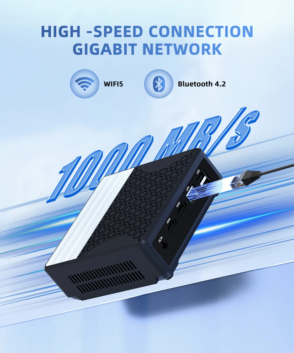 YCTipc Alder Lake N150 Mini PC Windows 11 Pro WiFi5 BT4.2 DDR4 16GB RAM 512GB NVMe SSD RJ45 Desktop Office