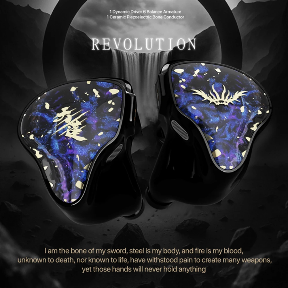 TANGZU TIAN PENG HIFI IEMs 1DD 6BA 1BC Гибридный драйвер Наушники-вкладыши Монитор Наушники 4,4 мм Балансовые наушники