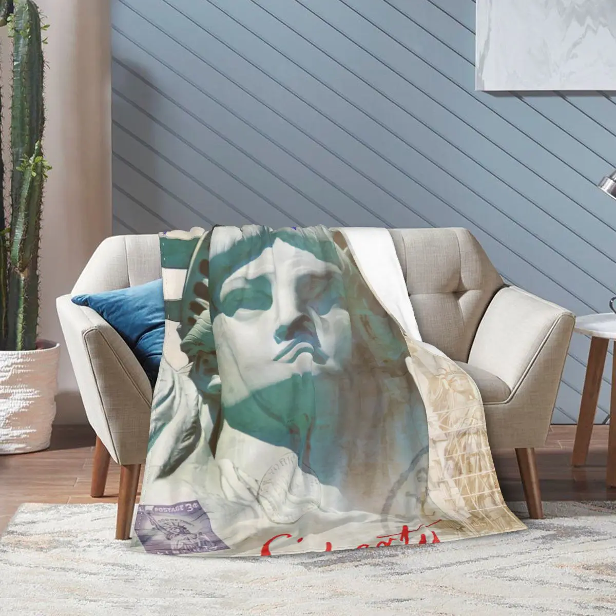 Lady Liberty Bed Blanket Bed Covers Luxury Blanket Flannel Blanket Air conditioning blanket