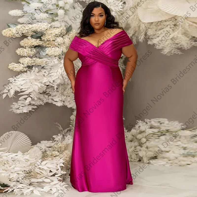 Customized Plus Size Fuchsia Mermaid Bridesmaid Dress Evening Prom Formal Party Birthday Vestidos De Boda Para Fiestas