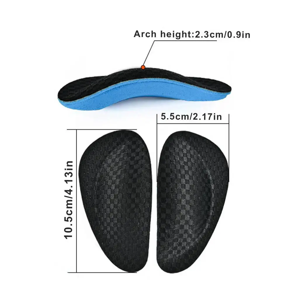 Orthopedic Insoles Half-Size Flat Feet Insoles Arch Support Cushion Plantar Inserts Soft And Comfortable Flat Foot Corrector