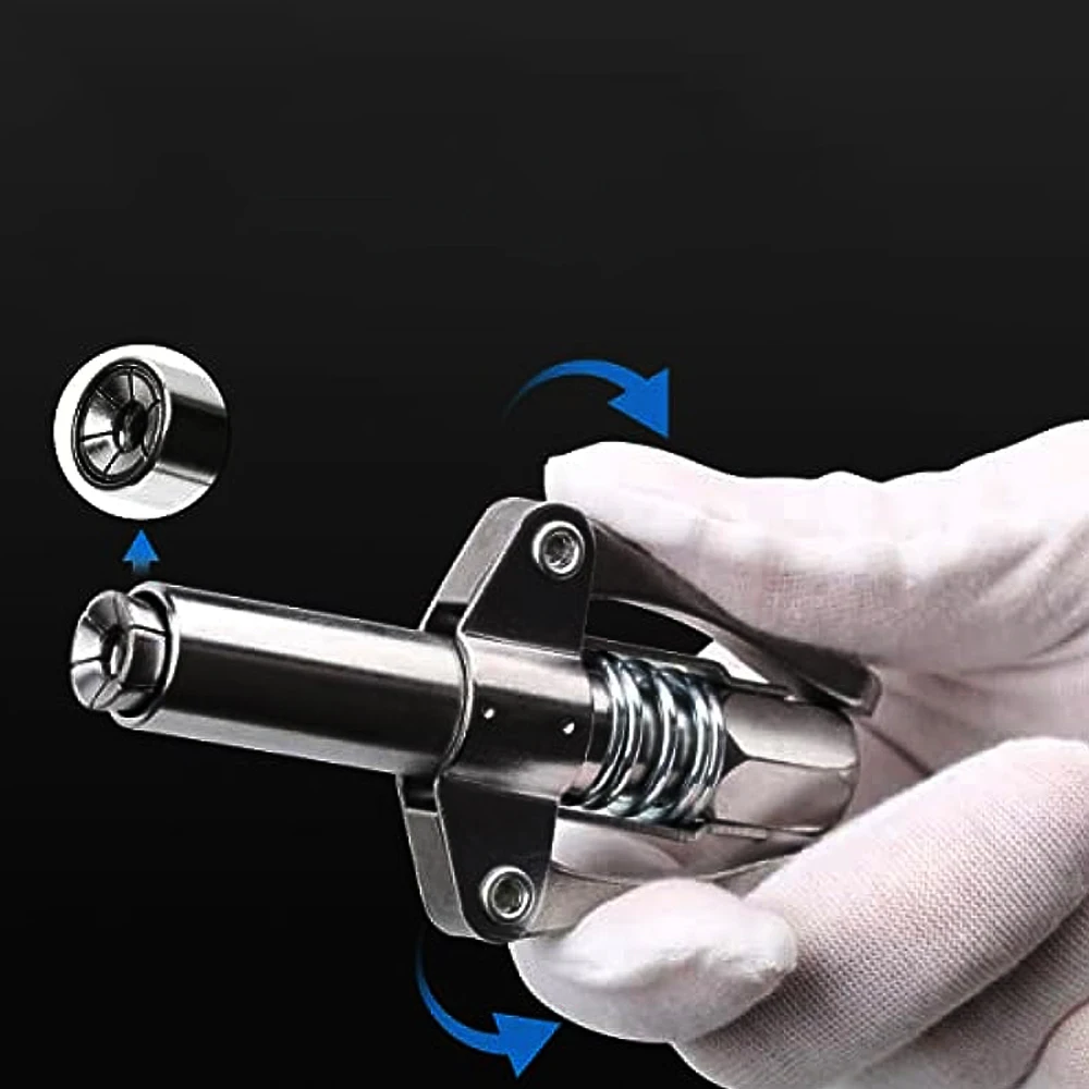 

1PC 10000 PSI Grease Tool Coupler Double Handle Stainless Oil Injector Nozzle Quick Lock NPTI/8 Leak-Free Grease Gun Tip