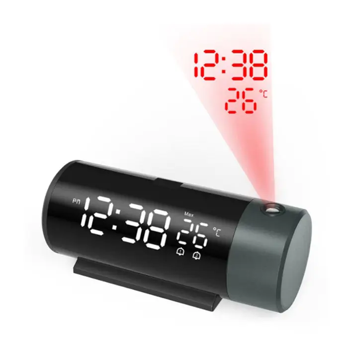 

Projector Clock Hot Sale Alarm Clock USB Charging Clock Time and Temperature Projection