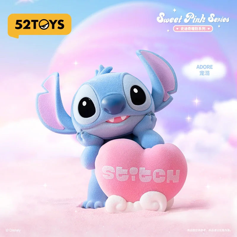 52 juguetes Disney Stitch, caja ciega rosa cálida, estatuilla coleccionable, juguete de moda, Idea de regalo para fanáticos y coleccionistas
