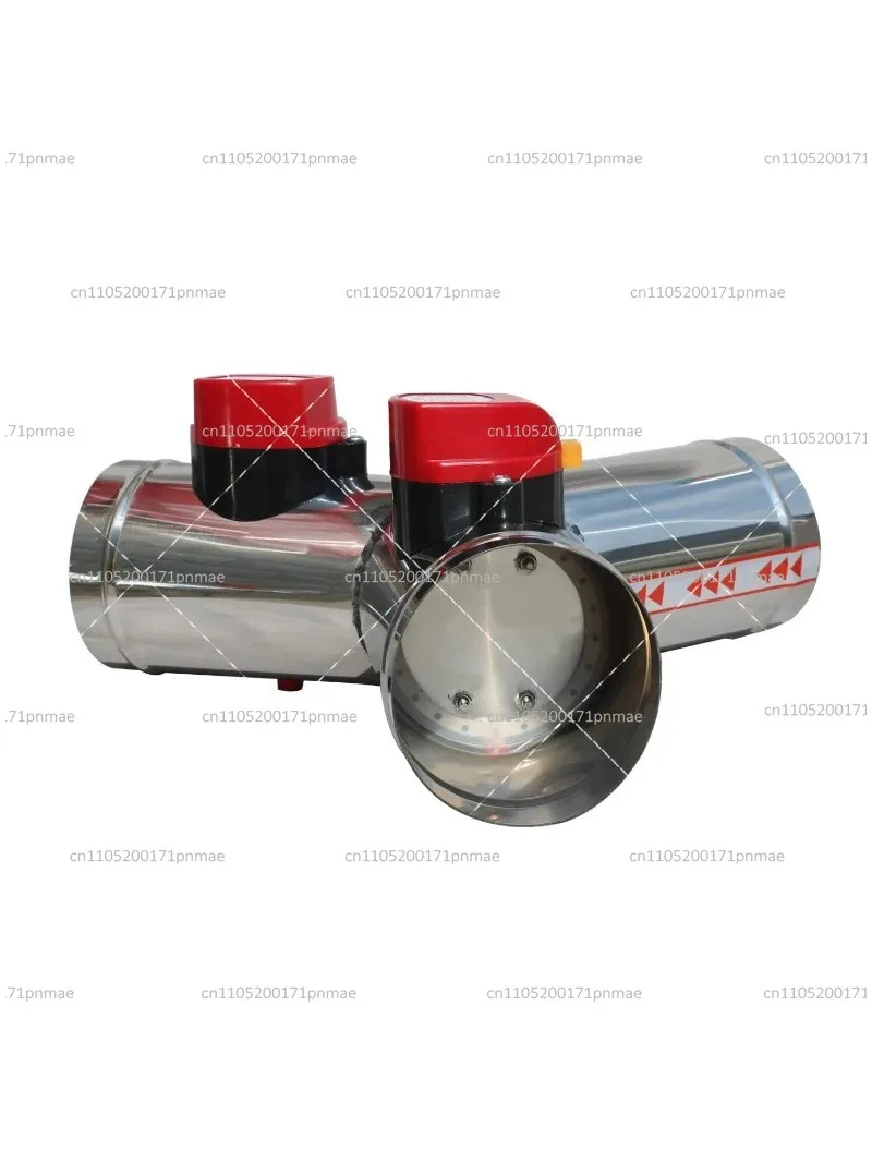 Stainless Steel Motorized Air Duct Valve 220V AC Ventilation Register OD51mm-150mm Y Type