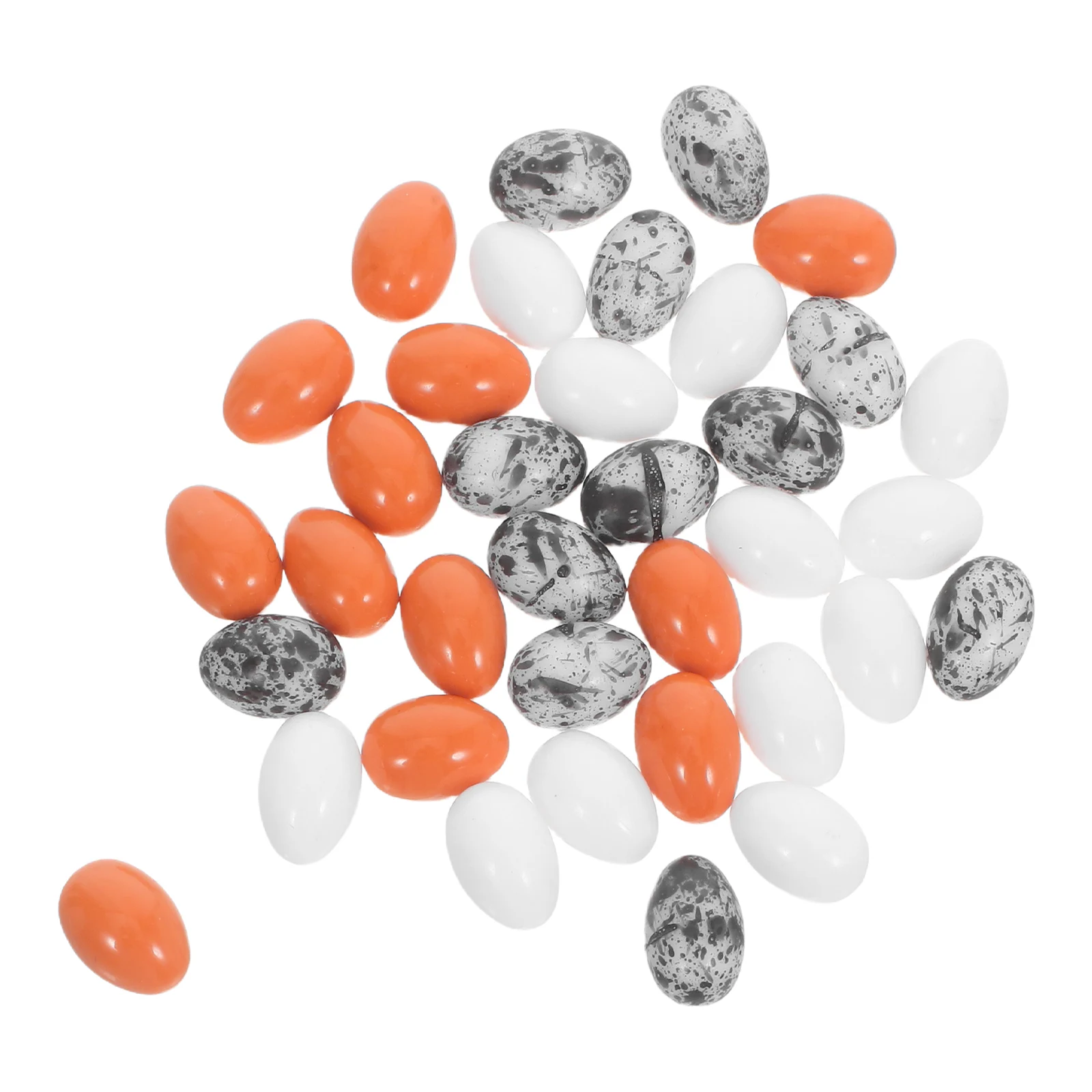 

36pcs Miniature Eggs Realistic Plastic Craft Decor For Diy Micro Landscape Scene Faux Eggs Adornments Kitchen Decor