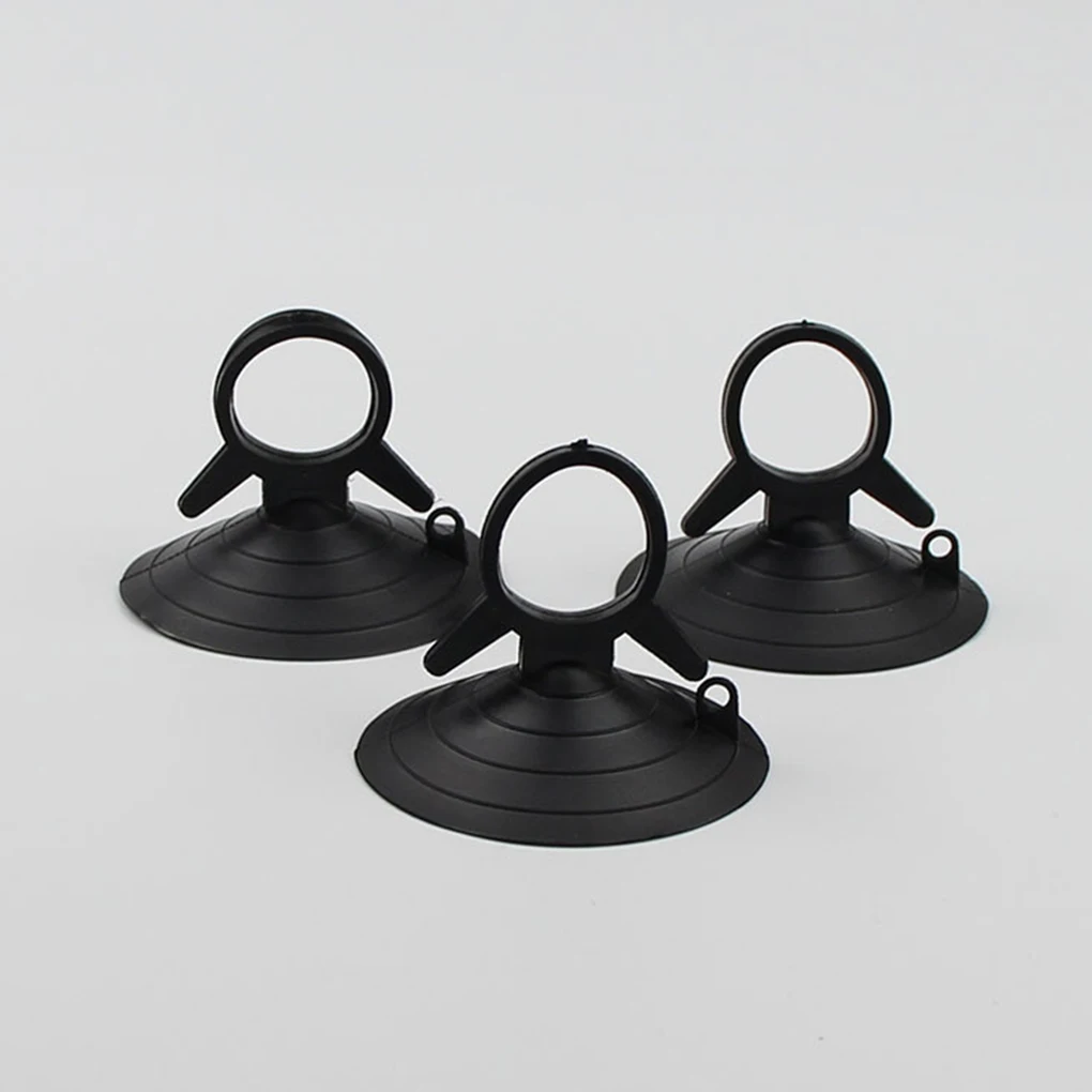 10pieces Easy To Car Sun Visor Suction Cups Strong Suction Power Wide Application PVC Glossy Black