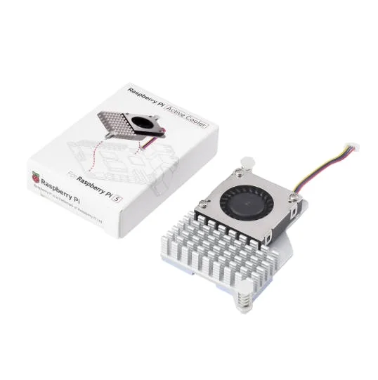 Official Raspberry Pi Active Cooler for Raspberry Pi 5 Temperature-controlled Blower FanAluminium HeatsinkWith Thermal Tape