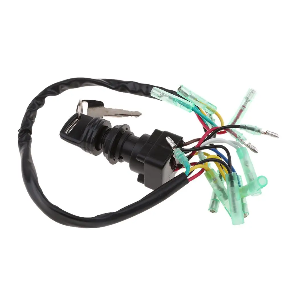 Ignition Switch Direct Replacement Ignition Key for Yamaha Control Box 2 Push to Choke Outboard Motor
