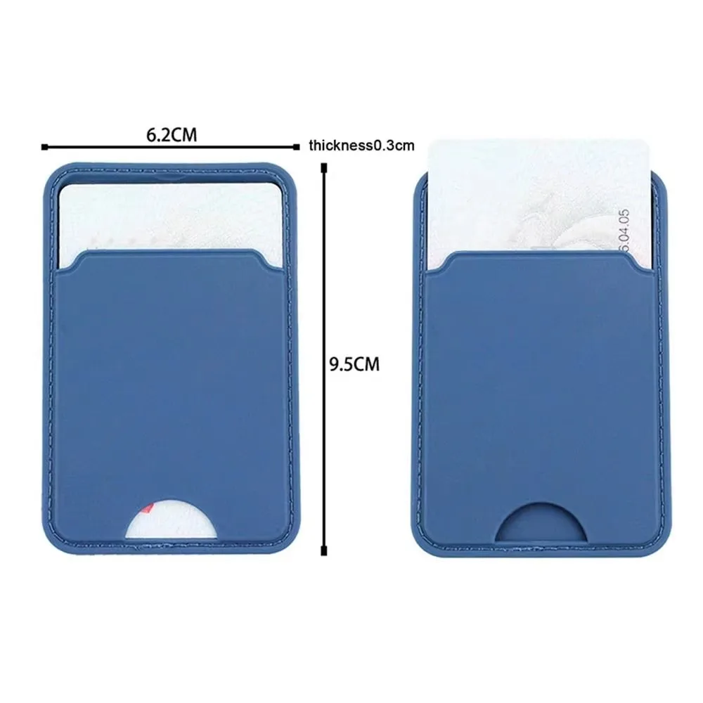 1pc Silicone Phone Back Paste Sticker Card Holder Business Credit Pocket Adhesive Mobile Phone Back Slot ID Card Phone Pouch