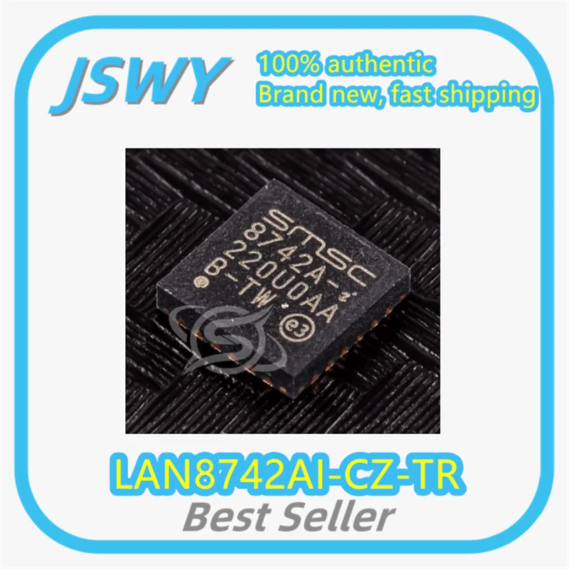 

(5/50 pcs) LAN8742AI-CZ-TR LAN8742 QFN-24 Ethernet Transceiver Chip - Brand New, In Stock