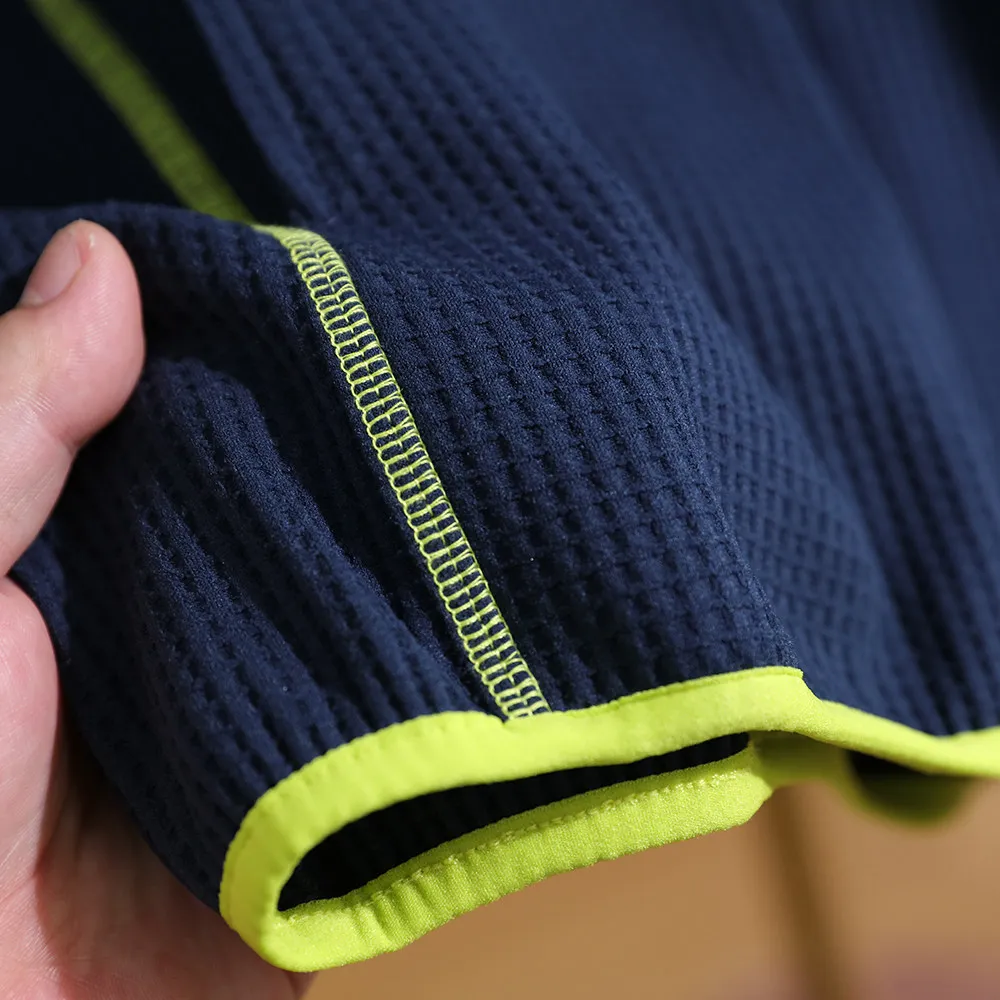 Unisex Outdoor Schnelltrocknende Waffel-Kapuzenjacke - Atmungsaktives & Schweißableitendes Reißverschluss-Oberteil für Frühlings- & Sommerwanderungen – Detail 22