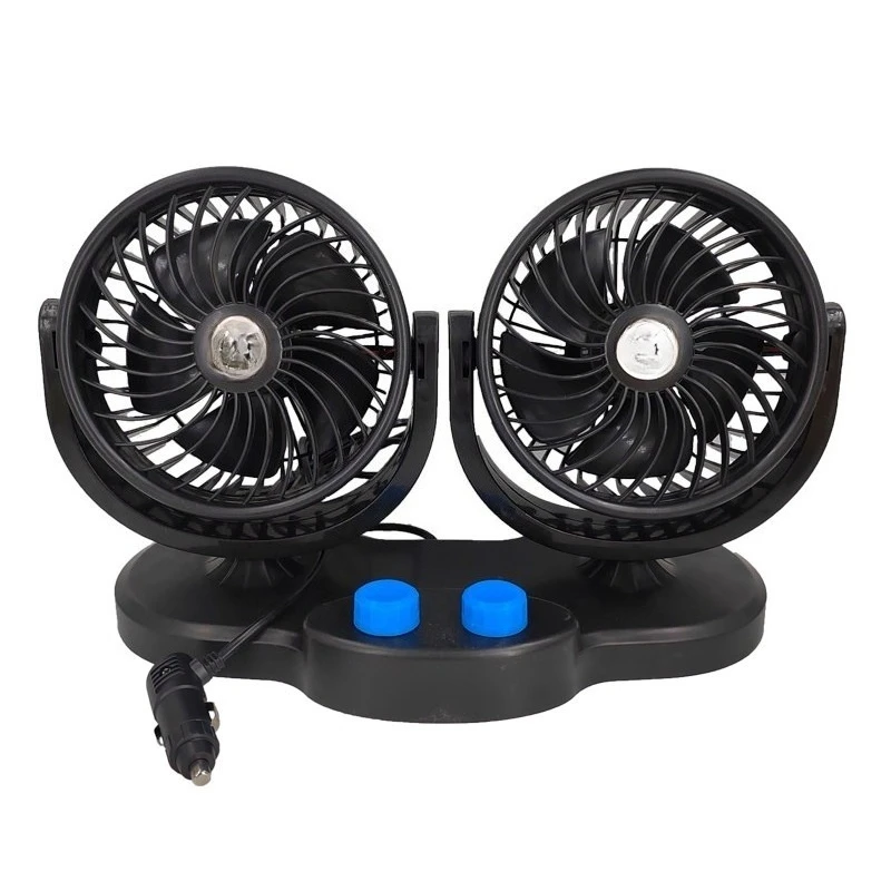 Car fan 24v truck double switch large wind 12v double control cooling strong wind double head electric fan for automobile
