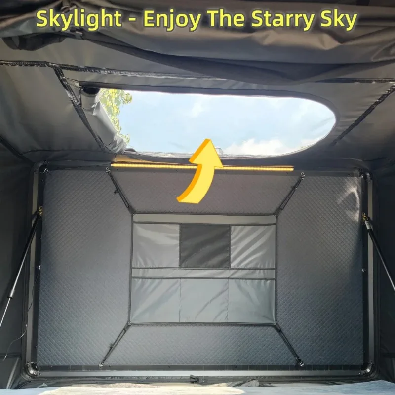 شاحنة نافذة التخييم 3-4 أشخاص الأسرة سقف أعلى خيمة الألومنيوم هارد شل سقف خيمة
