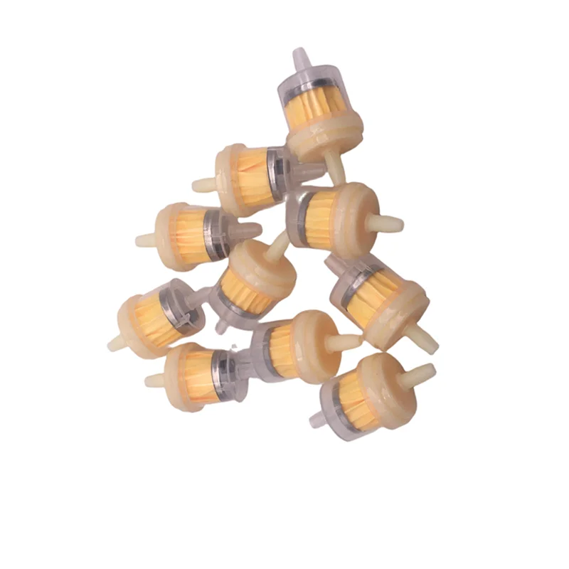 New 10pcs  Fuel Filter Universal Gasoline Gas Fuel Gasoline Oil Filter For Scooter Motorcycle Moped Scooter Dirt Bike ATV