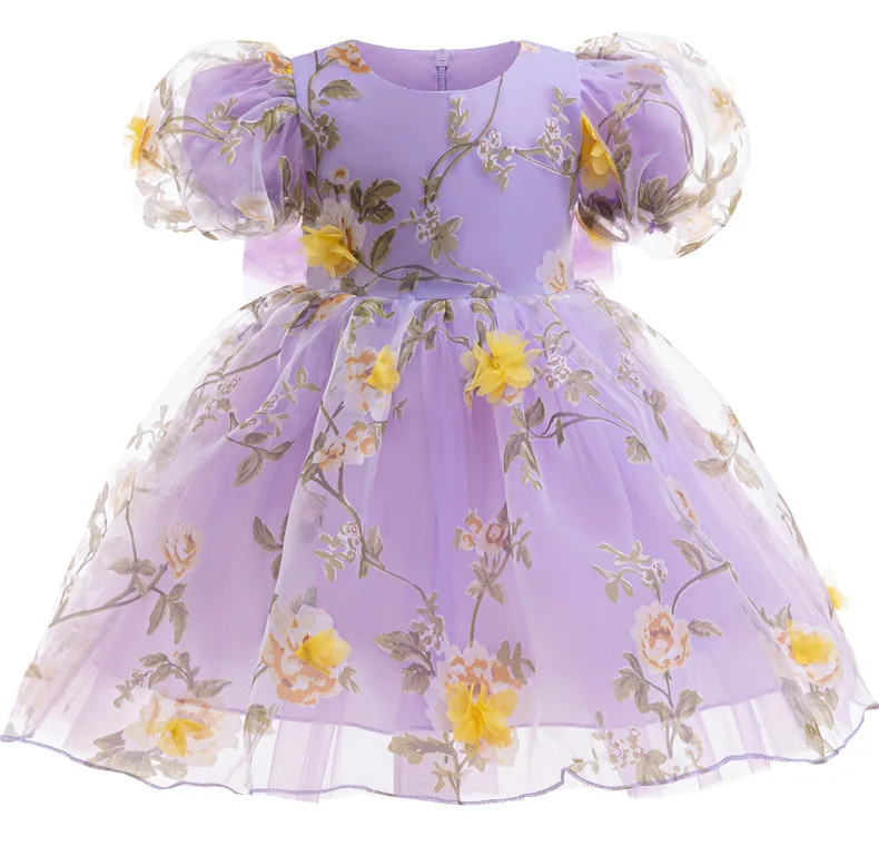 

Pods' toddler baby girl dress in summer fluffy children's wedding flower children's clothing suitable for 0-6 years old carnival