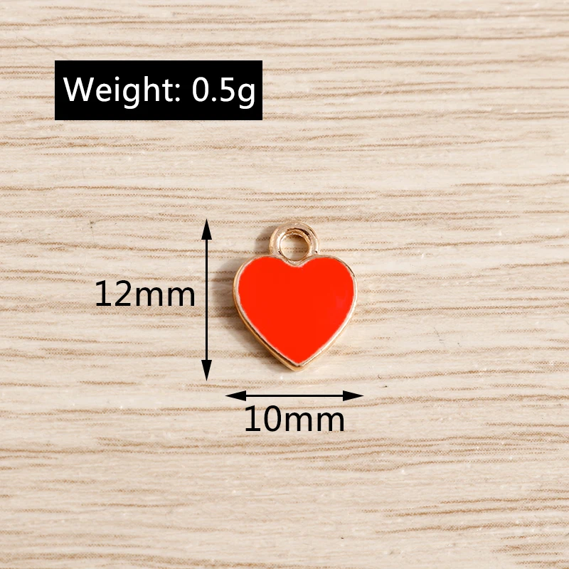 Tusember 10 Stück Neue Legierungs-Romantik-Valentinstags-Charms Rote Liebesherz-Anhänger für DIY-Armband-Schlüsselanhänger-Schmuckherstellung – Detail 23
