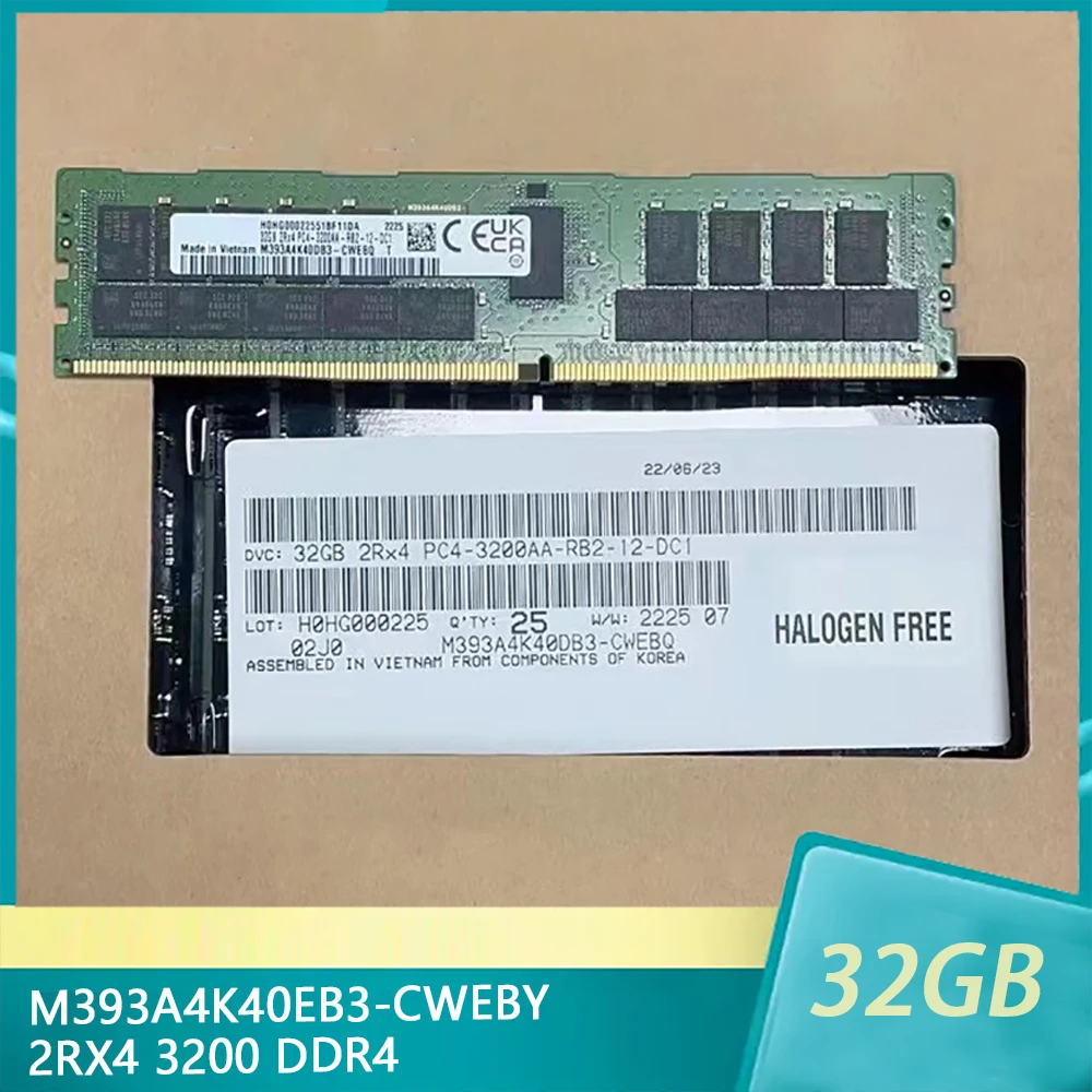 สำหรับ Samsung 32GB M393A4K40EB3-CWEBY 32G 2RX4 3200 DDR4 3200AA ECC RDIMM หน่วยความจำเซิร์ฟเวอร์