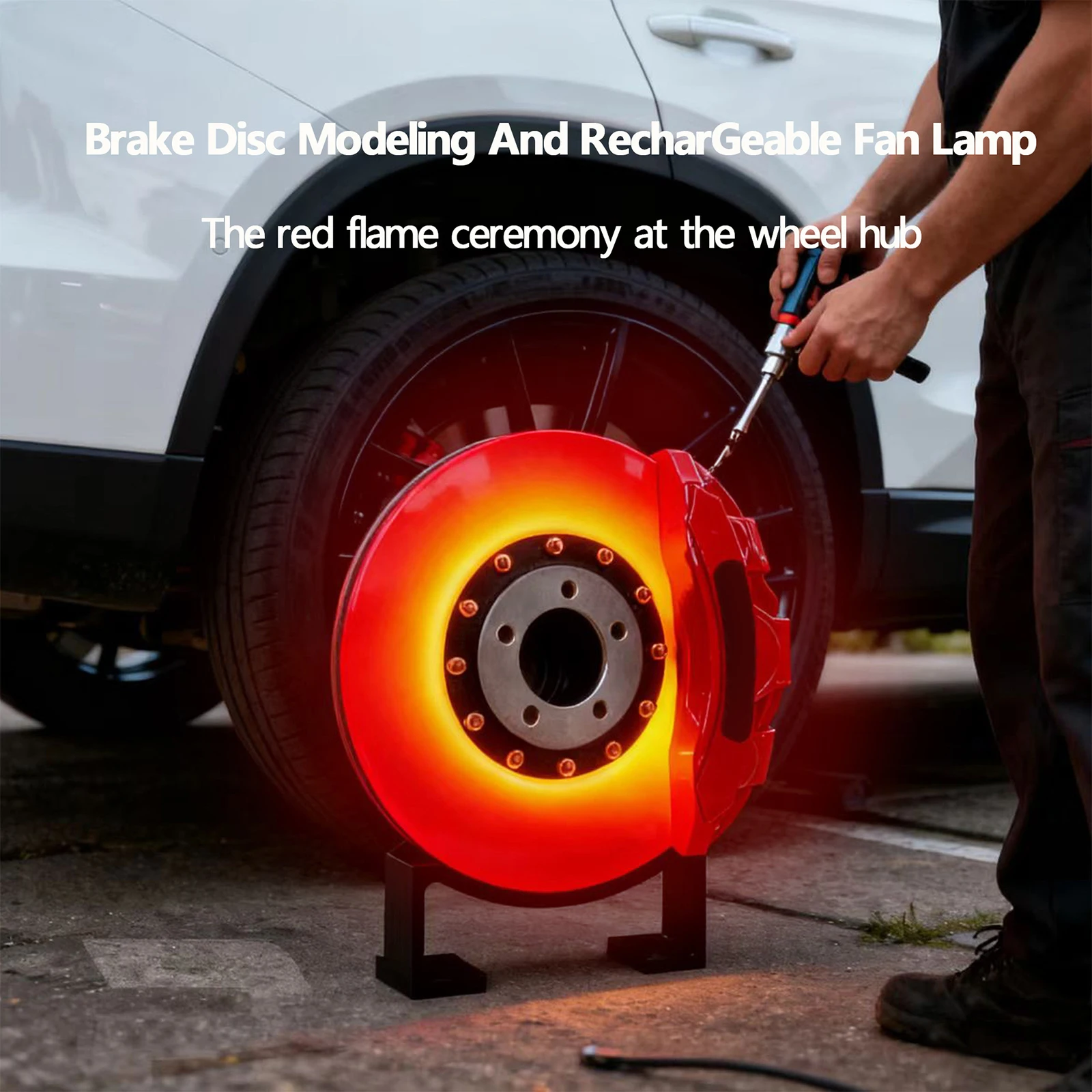 Brake Disc Neon Sign Dimmable USB Powered Acrylic Neon Light For Car Lovers/Racing FansCar Lovers Neon Light Brake Disc Design