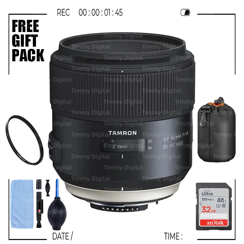 

Tamron SP 45mm f/1.8 Di VC USD Lens (model F013) For Canon Nikon