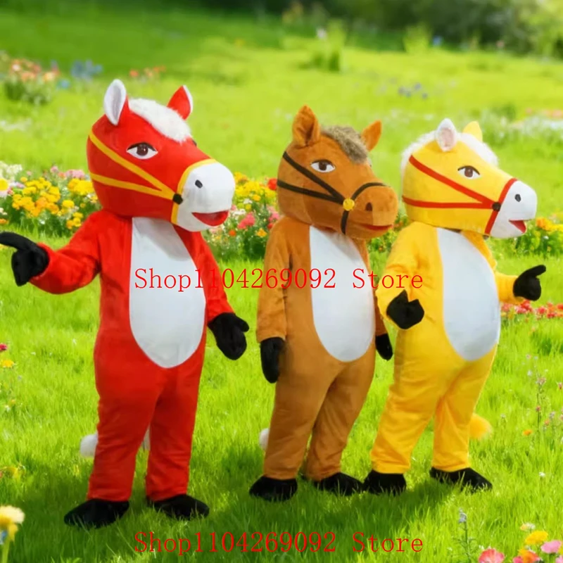 

Hot Sale Brown Cute Pony Mascot Costume Cartoon Hot Sale Birthday Cosplay Costumes Anime Pony Mascotter Character Party Maskote